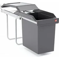 Hailo Einbaumülleimer Hailo Abfallsammler 3650241 Einbau SingleBox 24 L Anthrazit, 1
