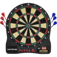 Carromco Wurfscheibe Dartscheibe elektronisch RAPTOR-301 – Darts, Dart Spiel, 32 Spiele & 570 Variationen