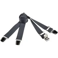 LINDENMANN Hosenträger Hosenträger grau Lindenmann verstärkte Clips XXL