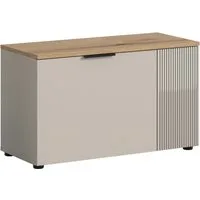 Home affaire Sitzbank EDIL, Breite 80cm, 2 Türen, 4 Fächer (1-St., moderne Farbkombination, Platz für ca. 6 Paar Schuhe), Garderobenbank, Bank, Flurbank, Schuhbank, Dielenbank