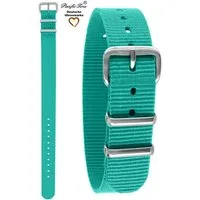 Pacific Time Uhrenarmband Wechselarmband Textil Nylon 16mm, Gratis Versand