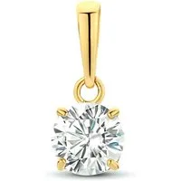 NICEANDnoble Kettenanhänger 585er Gelbgold Kettenanhänger Zirkonia