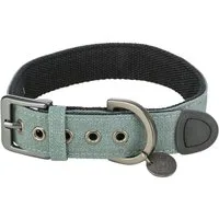 TRIXIE Hunde-Halsband CityStyle Halsband, extra breit - salbei - 35–42 cm/25 mm, Gurtband