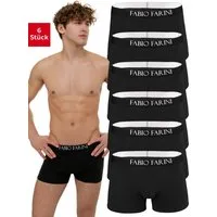 Fabio Farini Boxershorts Herren Boxer Unterhosen Baumwolle - Männer Retroshorts (6-St) angenehme Passform und Pflegehinweis aufgedruckt