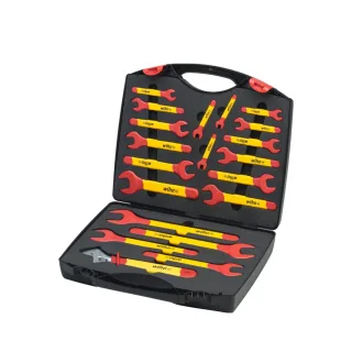 Wiha Einmaul-Gabelschlüssel Set isoliert 6-32 mm 21-teilges Set mit Koffer - 43022