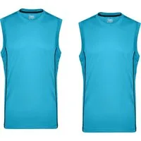 James & Nicholson Sporttop Doppelpack Herren Sporttop mit modischen reflektierenden Details JN423 (Spar-Set, 2er-Pack) Feuchtigkeitsregulierend, atmungsaktiv und schnell trocknend
