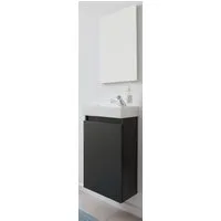 Furn.Design Badmöbel-Set Winny, (in grau, 3-St., Komplett-Set, Breite 40 cm), inklusive Waschbecken