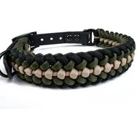 Tierluxe Hunde-Halsband Foxy, Paracord, Biothane, Metall, Handgemacht