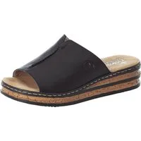 Rieker Pantolette, Plateau, Sommerschuh, Schlappen in klassischer Optik