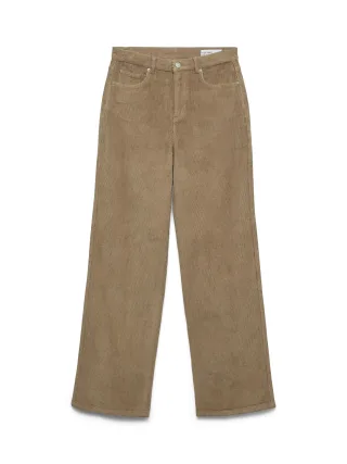 VERO MODA - VMTESSA HR WIDE CORDUROY PANTS GA NOOS Silver Mink - Gr. - 32