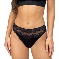Donna String 230 (2-St) Damen 2er Pack String Slips Unterhosen breiter Spitzenband Viskose