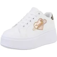 Ital-Design Damen Low-Top Freizeit Sneaker (88930475) Keilabsatz/Wedge Sneakers Low in Weiß