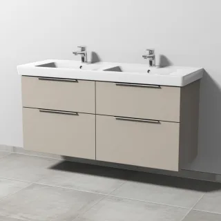 Sanipa 3way Waschtischunterbau zu Villeroy & Boch Subway 2.0 Waschtisch mit 4 Auszügen, Kaschmir-Mat UP6171U