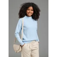 Laura Scott Strickpullover mit Stehkragen mit hüftlanger Passform aus weicher Viskosemischung