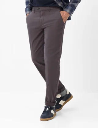 Eurex Herren Flatfronthose Style JIM, dunkelgrau, Gr. 32U
