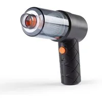 CLEANmaxx Akku-Hand-und Stielstaubsauger Akku-Handstaubsauger Set 6-tlg.7,4V, 48 W, beutellos, schwarz/orange inkl. USB-Kabel