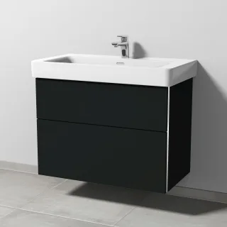 Sanipa 3way Waschtischunterbau zu Laufen Pro S Waschtisch mit 2 Auszügen, Vulkan-Matt BP7691V