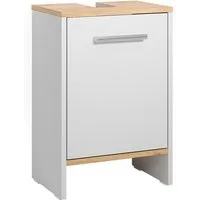 Vicco Waschbeckenunterschrank Karli, Weiß/Goldkraft Eiche, 38.2 x 57 cm mit der Tür (1-St)