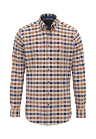 FYNCH-HATTON - Heringbone Check, B.D., 1/1 sienna - Gr. - L