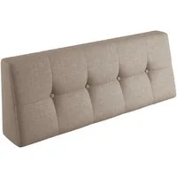 sunnypillow Rückenkissen Palettenkissen gesteppt Rückenkissen 120x40x20/10cm, Sandfarben