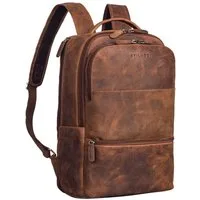 STILORD Notebookrucksack "Thore" Luxuriöser Leder Rucksack mit Laptopfach 17 Zoll