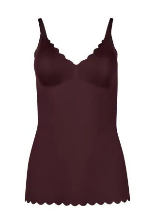 SKINY - Skiny Damen Spaghettishirt herausn. Pads Sensation winetasting - Gr. - 42
