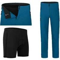 Fahrradhose PORVOO (mit gepolsterter Innenhose) Herren Radhose, robust, elastisch, Langgrößen, Saphir blau