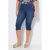 Ulla Popken Regular-fit-Jeans Jeans-Capri Sienna schmales Bein Elastikbund