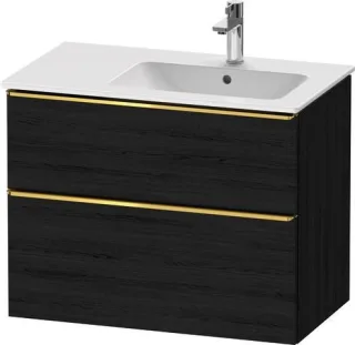 Duravit D-Neo Waschtischunterbau wandhängend Eiche Schwarz Matt 810x462x625 mm - DE4367034160000 DE4367034160000