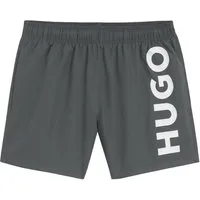 HUGO Badeshorts ABAS mit großem Markenschriftzug auf dem linken Bein