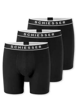 SCHIESSER - 3PACK Long-Shorts schwarz - Gr. - 6