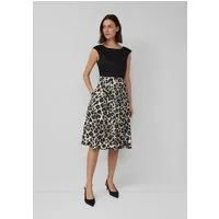 s.Oliver Midikleid Kleid Ausgestelltes Etuikleid mit Leo-Rock