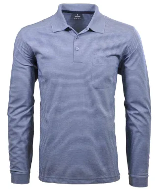 RAGMAN - Softknit-Poloshirt Fineliner, Langarm - Gr. - 3XL