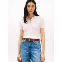 Tommy Hilfiger Poloshirt CO CABLE POLO-NK SS SWEATER mit Zopfmuster, Regular Fit