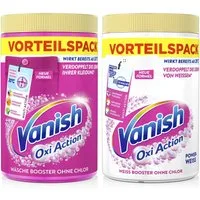VANISH Oxi Action Wäsche Booster & Powerweiss 2 x 1,65kg Fleckentferner (Spar-Pack, [- Wäsche Booster für weiße & bunte Wäsche)