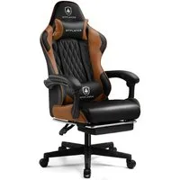 GTPLAYER Gaming-Stuhl Gamer Stuhl, Ergonomischer Bürostuhl mit Fußstütze, Kopfstütze und Lendenstütze