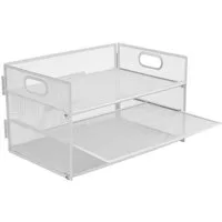 relaxdays Briefablage Dokumentenablage Metall 3 Fächer, weiß