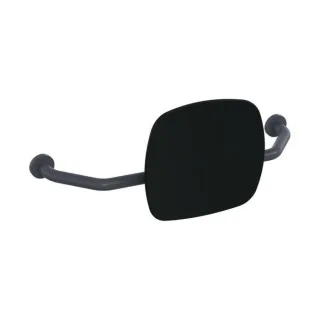 Hewi 801 Rückenstütze 801.51B917392 Wandabstand 150mm, matt, Lehne tiefschwarz, anthrazitgrau