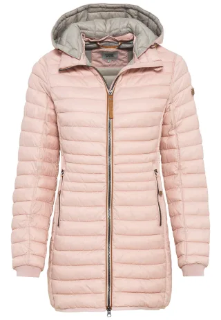 camel active - Lange Steppjacke mit abnehmbarer Kapuze rose - Gr. - 38
