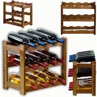 Modo24 Weinregal Flaschenregal Holzregal Flaschenständer Varianten 12 bis 91 Flaschen, RW1 Getränkeregal, 3 Farben, FSC Holz Nachhaltig