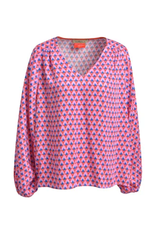 Smith&Soul - V-neck Volume Slv Blouse - Gr. - S