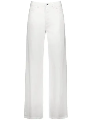 TAIFUN - Jeans mit weitem Bein weiß - Gr. - 42