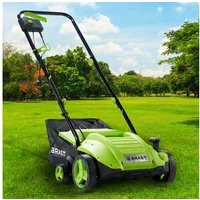 BRAST Elektro-Vertikutierer / Lüfter 1500 Watt Kombi Gerät, 32,00 cm Arbeitsbreite, (2in1-Funktion, 1 Vertikutier- und 1 Lüfter-Walze), Moosentferner