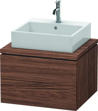 Duravit L-Cube Konsolenwaschtischunterbau wandhängend Nussbaum dunkel Matt 620x547x400 mm - LC581502 LC581502121