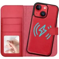 CoolGadget Handyhülle Magnet Book Case für Apple iPhone 14 Hülle + Klapphülle 6,1 Zoll, 2in1 abnehmbare magnetische RFID Schutzhülle Kartenfach Fotofenster
