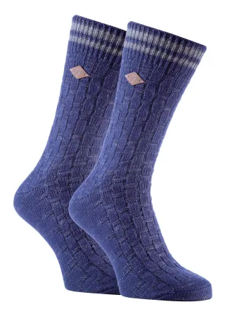 2 Pack Herren dicke Baumwolle klobig gestrickt formale Boot Socken