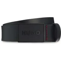 HUGO Synthetikgürtel Gethon Sz35 Leather Belt aus echtem Büffelleder