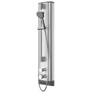 KWC Aquarotter Duschpaneel, F5, hydr., Edelstahl, Thermostat, HB-Garnitur, 2030056542 2030056542