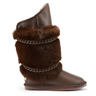 Atilla II Gebrannte Kniehohe Stiefel