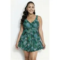 Ulla Popken Badekleid Badekleid verschwommener Druck Softcups